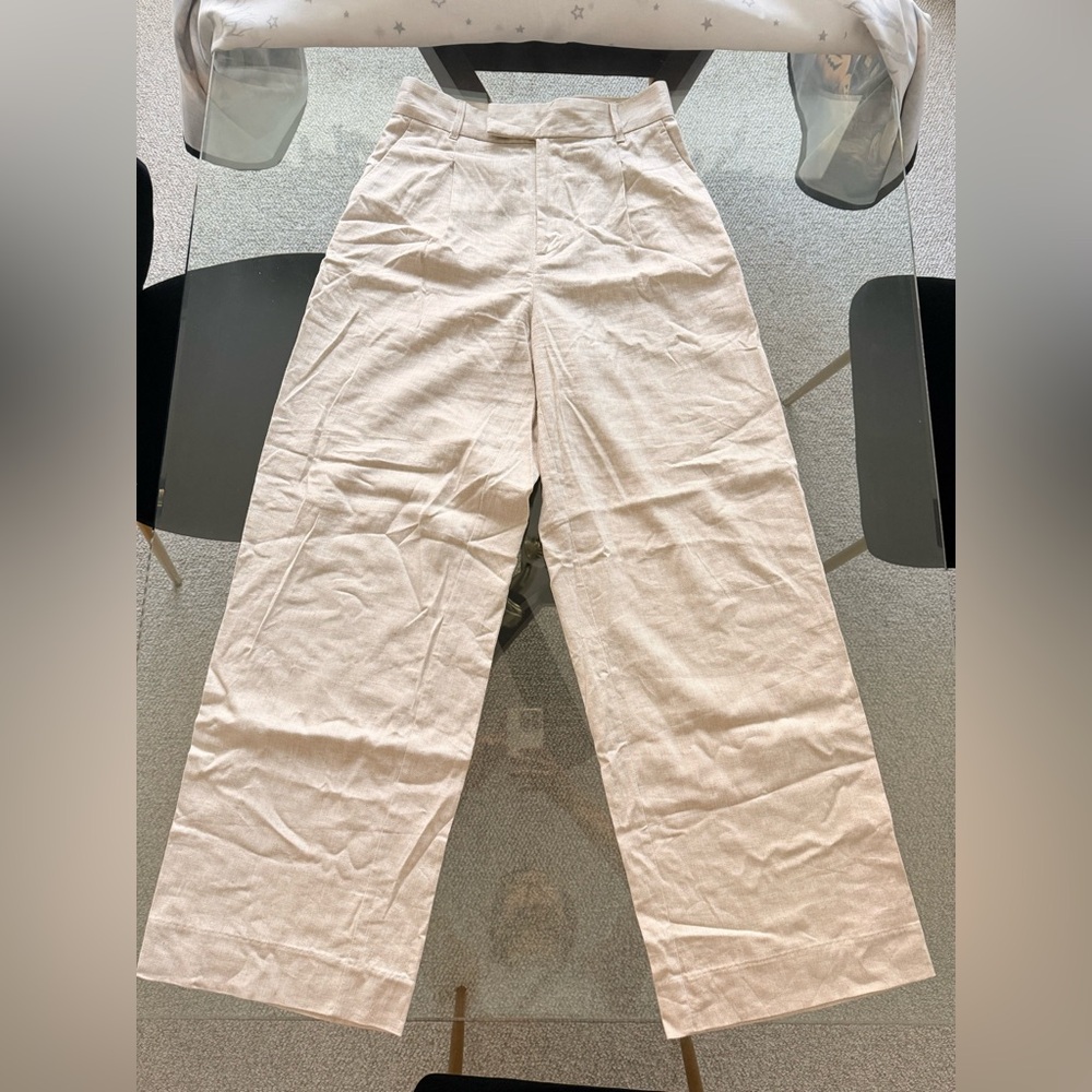 Banana Republic Beige Wide-Leg Pants